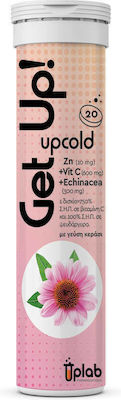 Uplab Pharmaceuticals Upcold Echinacea + Zinc + C Supplement for Immune Support 20 eff. tabs Cherry