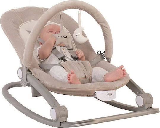 Bo Jungle Elektrisch Baby Relax Rocker mit Musik und Vibration Taupe für Kind bis 18kg