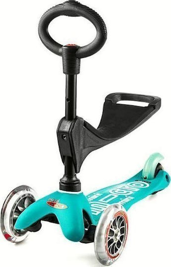 Micro Παιδικό Πατίνι Mini 3 in 1 Deluxe Τρίτροχο με Κάθισμα για 1-5 Ετών Τιρκουάζ