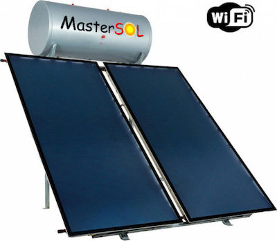 MasterSOL Plus WiFi Ηλιακός Θερμοσίφωνας 200 λίτρων Glass Διπλής Ενέργειας με 3τ.μ. Συλλέκτη