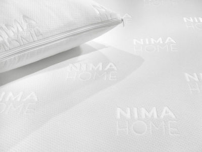 Nima Protector Saltea Semidublu Impermeabil cu Bandă Jacquard Alb 11539 120x200+30buc