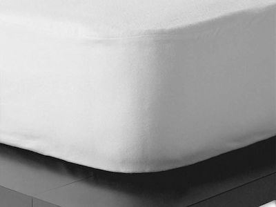 Kentia Προστατευτικό Επίστρωμα Ημίδιπλο Αδιάβροχο με Φάσα Cotton Cover Λευκό 130x200εκ.