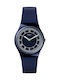 Swatch Blue Ben Watch Battery with Blue Rubber Strap