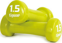 Tiguar Vinyl Set of Dumbells 2 x 1.5kg