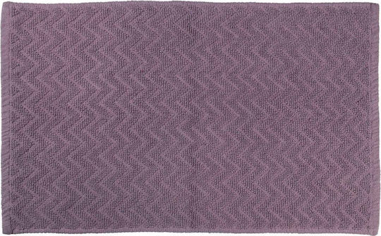 Dimitracas Πατάκι Μπάνιου Βαμβακερό Zig Zag 05576.001 Lilac 50x80εκ.