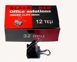 Document Holder Metallic Black / Clips No3 32mm 12pieces