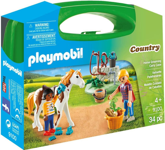 Playmobil Βαλιτσάκι Country Φροντίζοντας τα Άλογα για 4 ετών