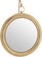 Inart 3-95-437-0011 Wall Mirror with Gold Metallic Frame Diameter 50cm 1pcs