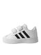 Adidas Παιδικά Sneakers Court 2.0 με Σκρατς Cloud White / Core Black