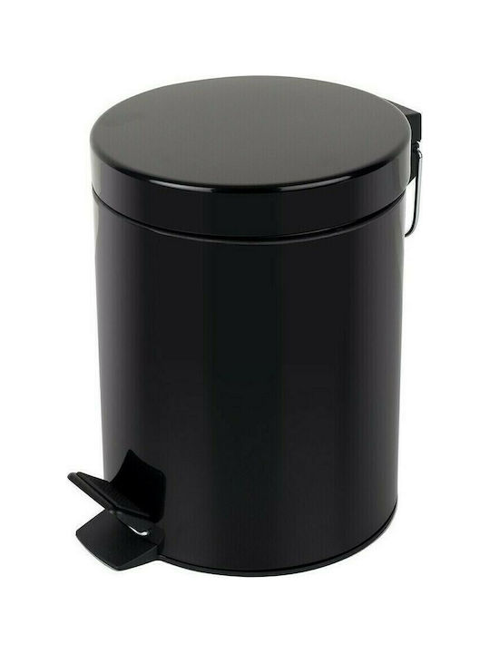 Dimitracas Sydney Metallic Toilet Bin 5lt Black