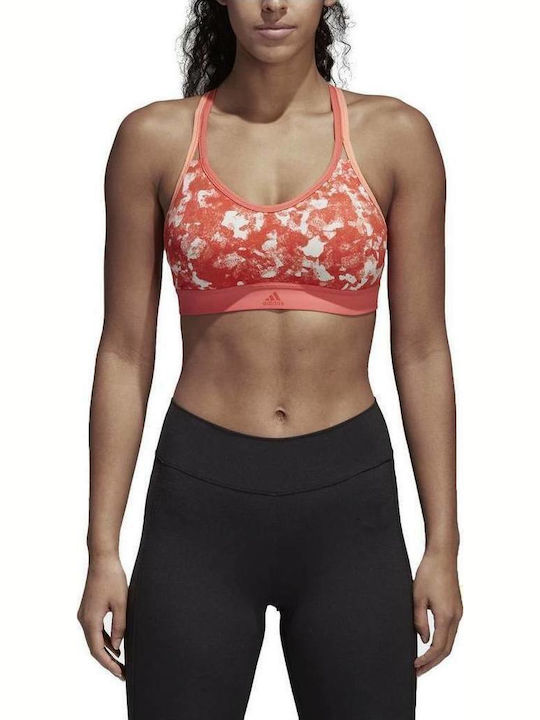 Adidas All Me Printed Bra Women's Sports Bra Orange