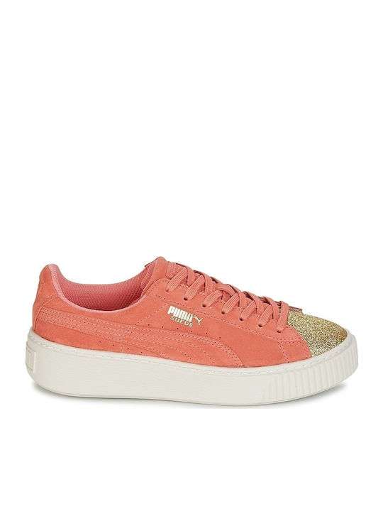 Suede Platform Glam Kinder Sneakers Orange