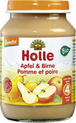 Holle Cremă de fructe Apple & Pear Fără gluten pentru 4m+ 190gr