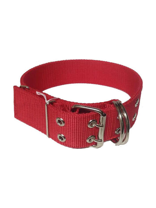 Dog Collar Double Strap 4X60cm Red