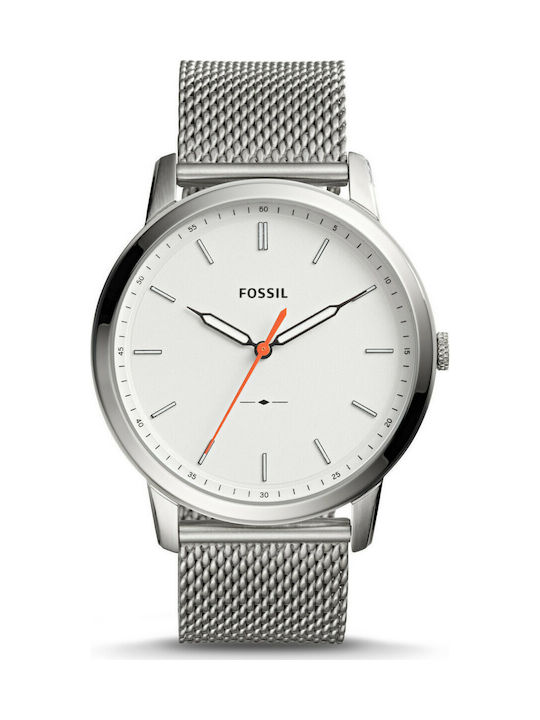 Fossil The Minimalist Slim Uhr Batterie mit Silber Metallarmband