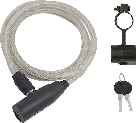 Force Cable lock 120cm Κλειδαριά Ποδηλάτου Κουλούρα Διάφανη