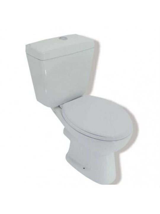 Huida Minion Boden-WC Bodenablauf mit Spülung mit Schlank Deckel Ohne Deckel Weiß