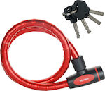 Master Lock 8228EURDPRO 822800112 Bicycle Cable Lock with Key Red