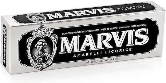 Marvis Amarelli Licorice Mint Οδοντόκρεμα για Ουλίτιδα , Πλάκα & Τερηδόνα 85ml