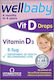 Vitabiotics Wellbaby Vit D drops Vitamin D3 Vitamin für Stärkung des Immunsystems & die Knochengesundheit 400iu 10mg 30ml