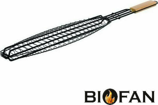 Biofan Διπλή Μεταλλική Σχάρα Ψησίματος Αντικολλητική για Ψάρια 43x13.5εκ.