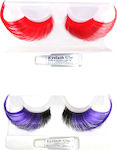 Carnival Eyelashes Red 2pcs