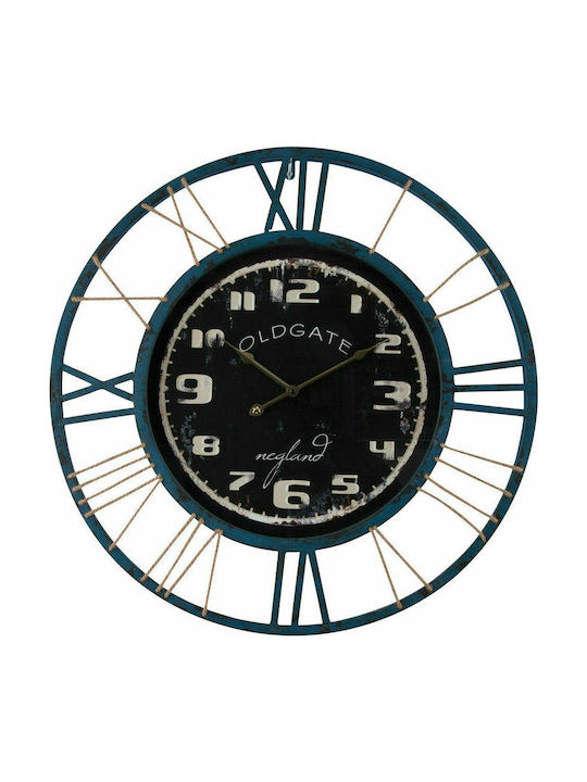 Trimar Wall Clock Wooden Navy Blue Ø70cm