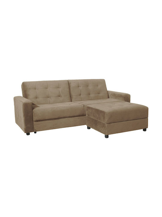 Jackson Ecke Sofa mit Bett mit Umkehrbarer Winkel & Stauraum Beige 193x137x81cm E9579,4
