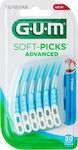 GUM Soft-Picks Advanced Interdental Toothpicks Small Light Blue 30pcs