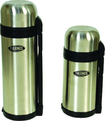 Thermos Multipurpose Sticlă Termos Oțel inoxidabil Argint 1lt cu Cap-Cup și Grip 213-9144