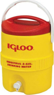 Igloo Industrial Container with Faucet Thermos Plastic Yellow 8lt with Handle 41429