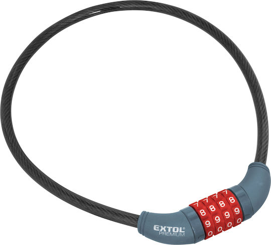 Extol Închizătoare Bicicletă Codificare 10x650mm Lanț De Blocare Negru