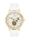 Reina Fere Amphitrite Watch with White Leather Strap