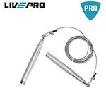 Live Pro Wire Adjustable Jump Rope with Ball Bearings Silver Premium B-8283 3m