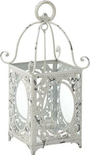 Inart Фенерче Металик Бял 16.5x16.5x35бр 1бр