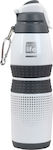 Ecolife Thermos Bottle Bottle Thermos Stainless Steel BPA Free White 400ml with Handle 33-BO-3014