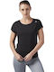 Reebok Workout Ready Mesh Γυναικείο Αθλητικό T-shirt Μαύρο