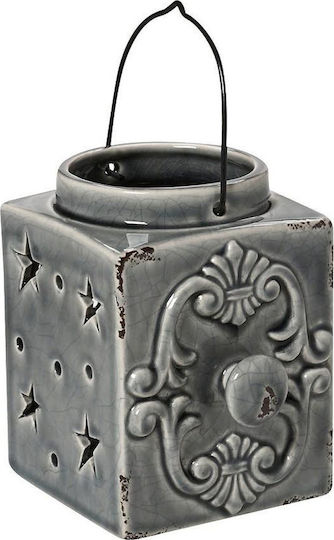 Espiel Laterne Keramik Gray 11.5x9.5x10.5cm 1Stück