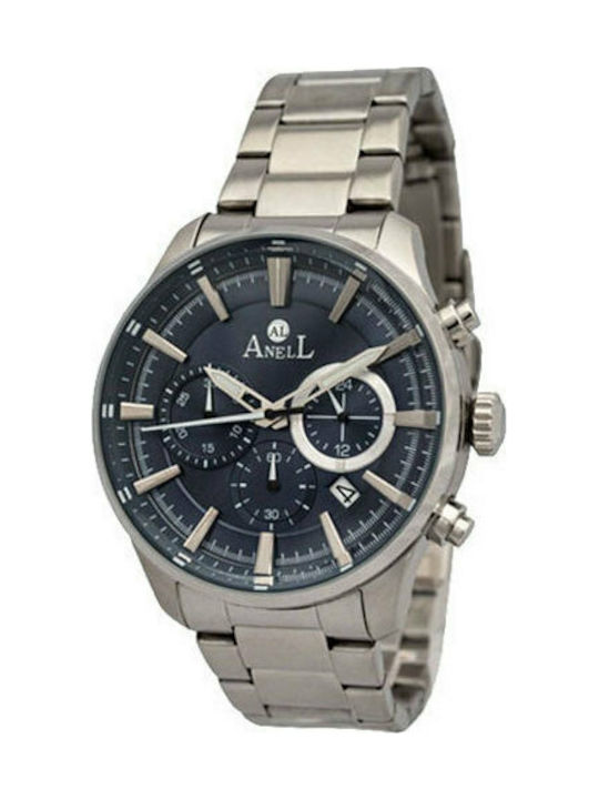 Anell 529111 Uhr Chronograph Batterie mit Silber Metallarmband