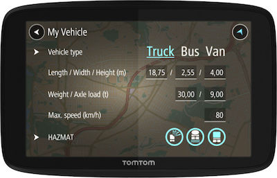 TomTom Συσκευή Πλοήγησης GPS Go Professional 620 με Οθόνη 6" Bluetooth / USB / Wi-Fi & Kartensteckplatz 1PN6.002.05