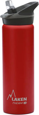 Laken Jannu Thermo Bottle Thermos Stainless Steel BPA Free Red 750ml with Mouthpiece