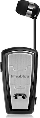 Fineblue FQ208 In-ear Bluetooth Handsfree Receiver Lapel Silver / Black