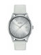 Sixties Watch Battery with White Leather Strap SL-02-2