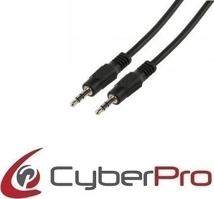 CyberPro Καλώδιο Ήχου 3.5mm male - 3.5mm male Μαύρο 1.5m CP-J015