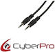 CyberPro CyberPro 3.5mm Jack Cable - 3.5mm Male to 3.5mm Male Black Length 5m