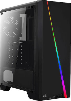 Aerocool Cylon Jocuri Middle Tower Cutie de calculator cu iluminare RGB Negru