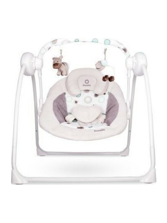 Lionelo Elektrisch Baby Entspannung Schaukel 2 in 1 Ruben mit Musik Beige für Kinder bis zu 12kg