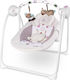 Lionelo Electric Baby Relax Swing 2 in 1 Ruben with Music White for Child up to 12kg