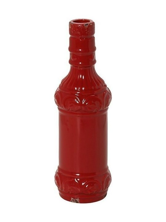 Espiel Decorative Vase Red 8x8x28cm