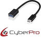 CyberPro Μετατροπέας USB-C male σε USB-A female (CP-CU3002)